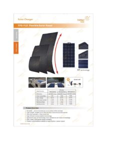 پنل خورشیدی انعطاف پذیر مونوکریستال 150 وات TOPRAY مدل TPS-FLX-DF150 - Image 3