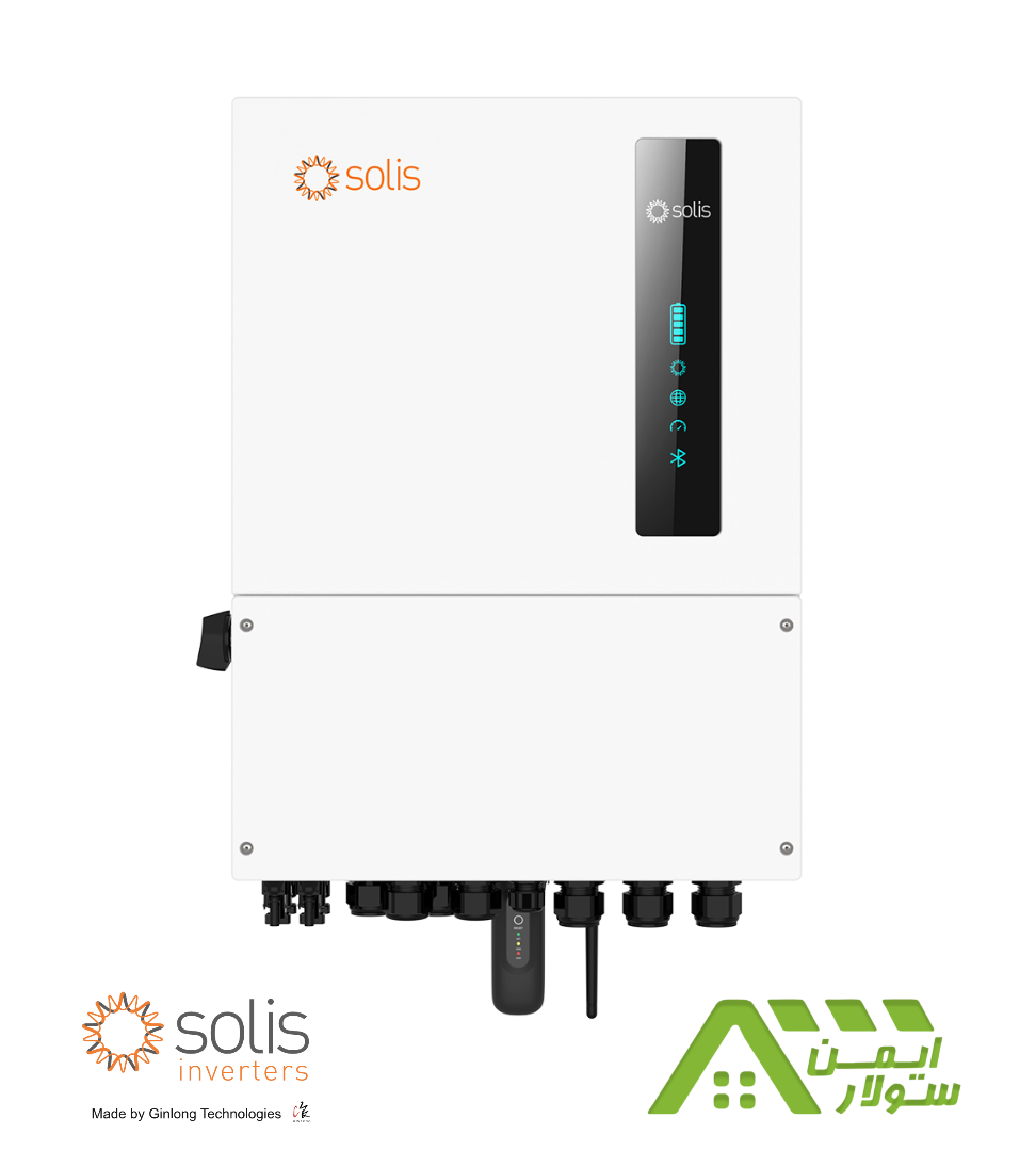 Face اینورتر هیبریدی خورشیدی 5 کیلووات تک فاز برند Solis مدل S6-EH1P5K-L-PR - Image 1