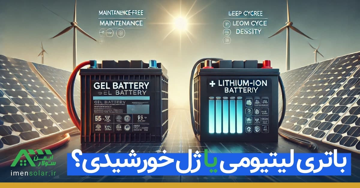 خرید باتری خورشیدی لیتیومی یا ژل