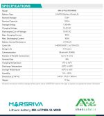 مشخصات فنی باتری لیتیومی 102 آمپر ساعت 12.8 ولت مارس‌ریوا MARSRIVA مدل MR-LFP12-100-WMD