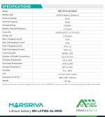 مشخصات فنی باتری لیتیومی مارس ریوا MARSRIVA مدل MR-LFP24-100-WMD