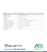 مشخصات پاور استیشن APEX 300 بلوتی BLUETTI