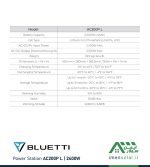 مشخصات فنی پاور استیشن AC200P L بلوتی BLUETTI