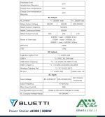 ویژگی های فنی پاور استیشن بلوتی AC300 (3000W) BLUETTI