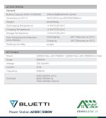مشخصات فنی پاور استیشن قابل حمل AC500 (5000W) بلوتی BLUETTI