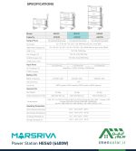 مشخصات فنی پاور استیشن قابل حمل HES40 (4400W) مارس ریوا MARSRIVA