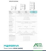 مشخصات فنی پاور استیشن قابل حمل HES60 (6600W) مارس ریوا MARSRIVA