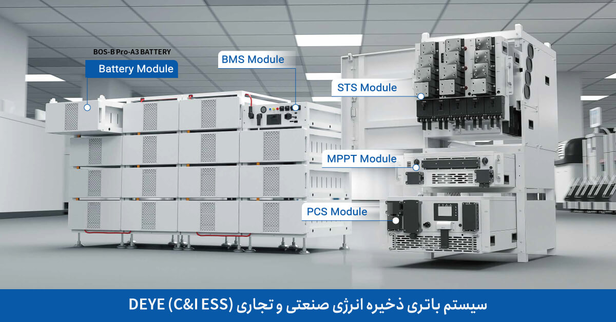 سیستم باتری ذخیره صنعتی DEYE C&I ESS