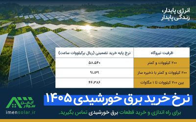 نرخ خرید برق خورشیدی 1405