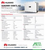 دیتاشیت فنی اینورتر Huawei هواوی SUN2000-330KTL H2