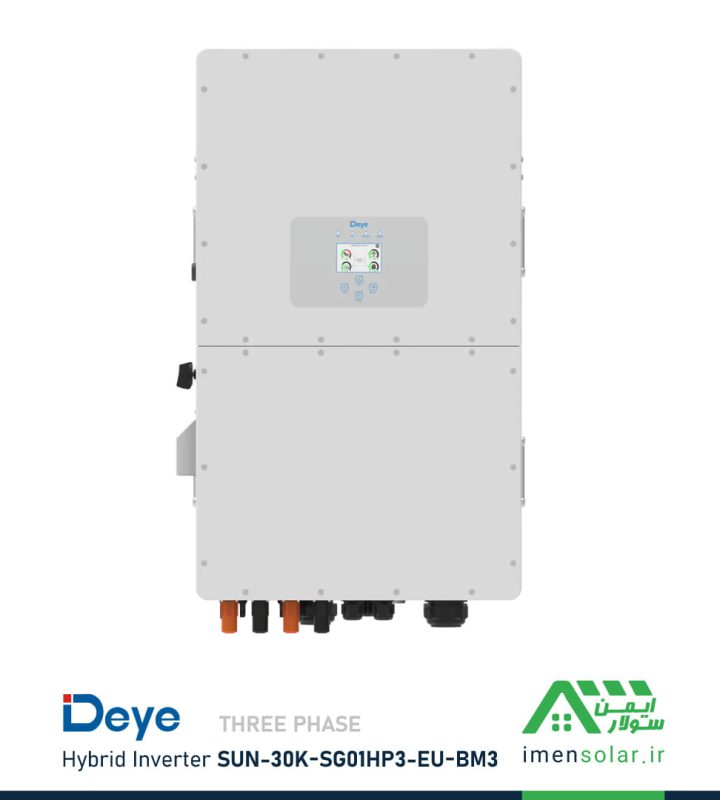 اینورتر هیبریدی خورشیدی 30 کیلووات DeYe مدل SUN-30K-SG01HP3-EU-BM3